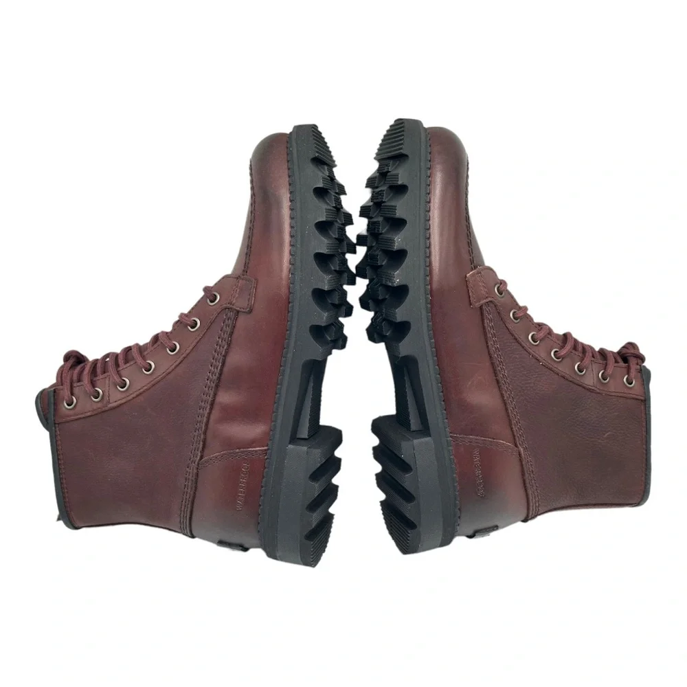 Sorel Mad Brick Six Chukka Waterproof Leather Rain Boots Redwood NIB Mens